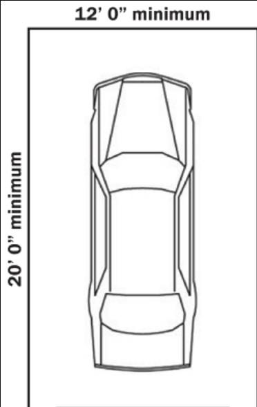 1car size garage diagrams